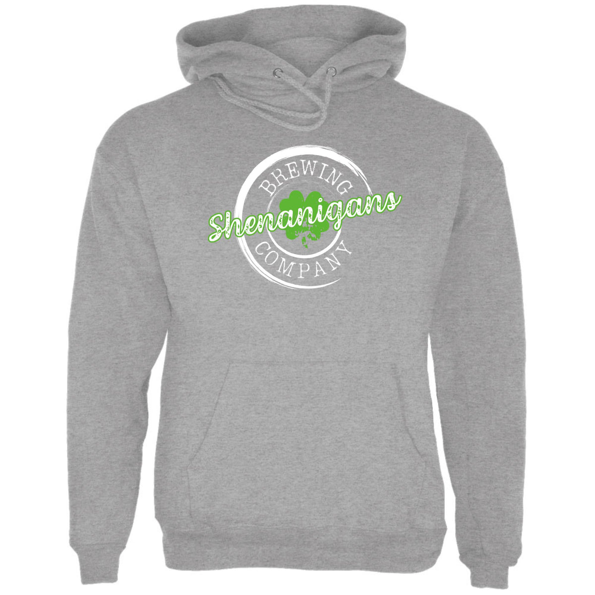 St Patricks Day Shenanigans Brewing Company Mens Pullover Hoodie Men's Hoodies Oldglory.com SM Sport Grey 