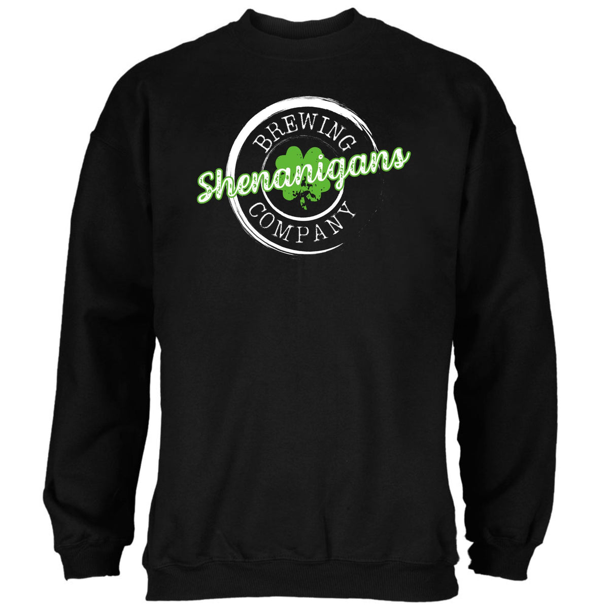 St Patricks Day Shenanigans Brewing Company Mens Sweatshirt Men's Sweatshirts Oldglory.com SM Black 