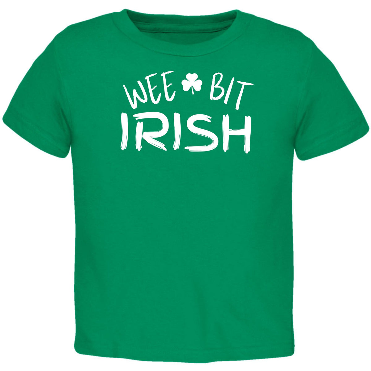 St Patricks Day Wee Bit Irish Toddler T Shirt Toddler T-Shirts Oldglory.com 2T Kelly Green 