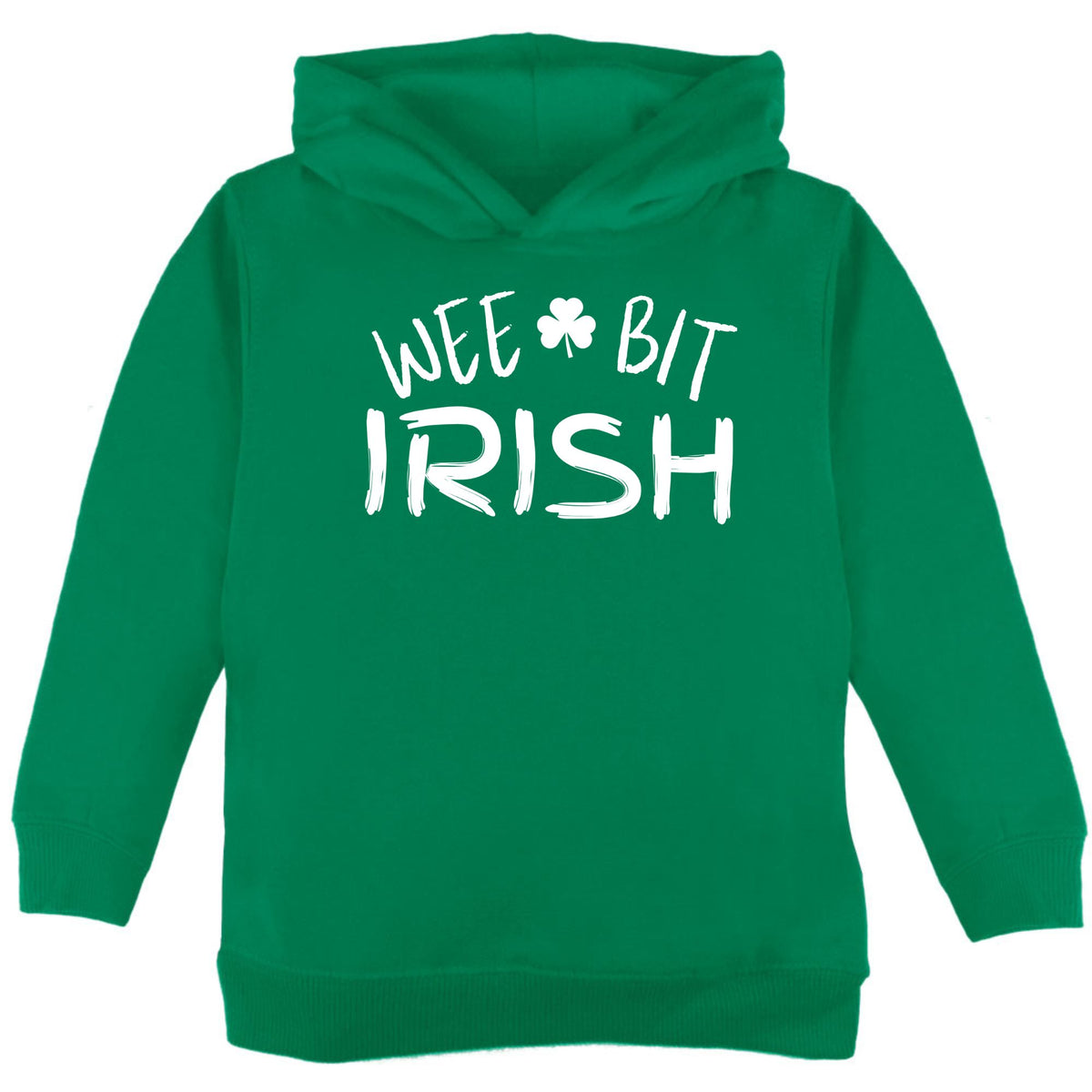 St Patricks Day Wee Bit Irish Toddler Hoodie Toddler Hoodies Oldglory.com 2T Green 