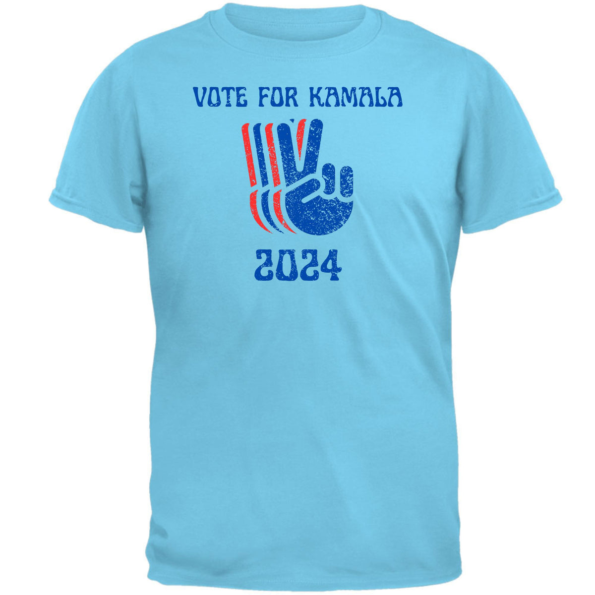 Election 2024 Kamala Harris Patriotic Peace Hands Vote For Kamala Mens T Shirt Men's T-Shirts Oldglory.com SM cream 