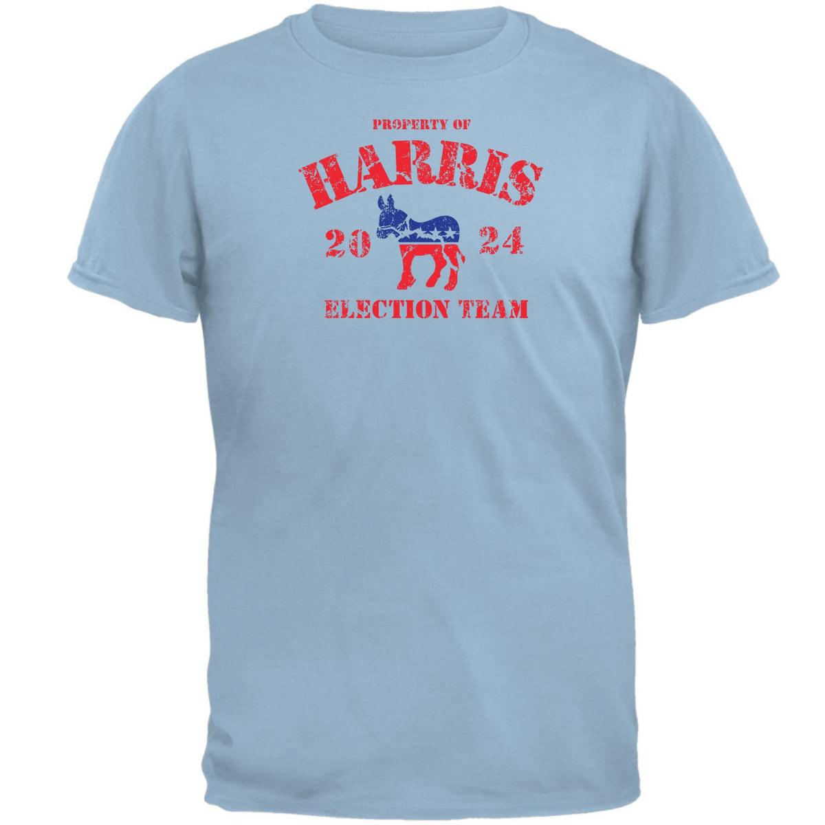 Election 2024 Property of Harris Election 2024 Mens T Shirt Men's T-Shirts Oldglory.com SM Light Blue 