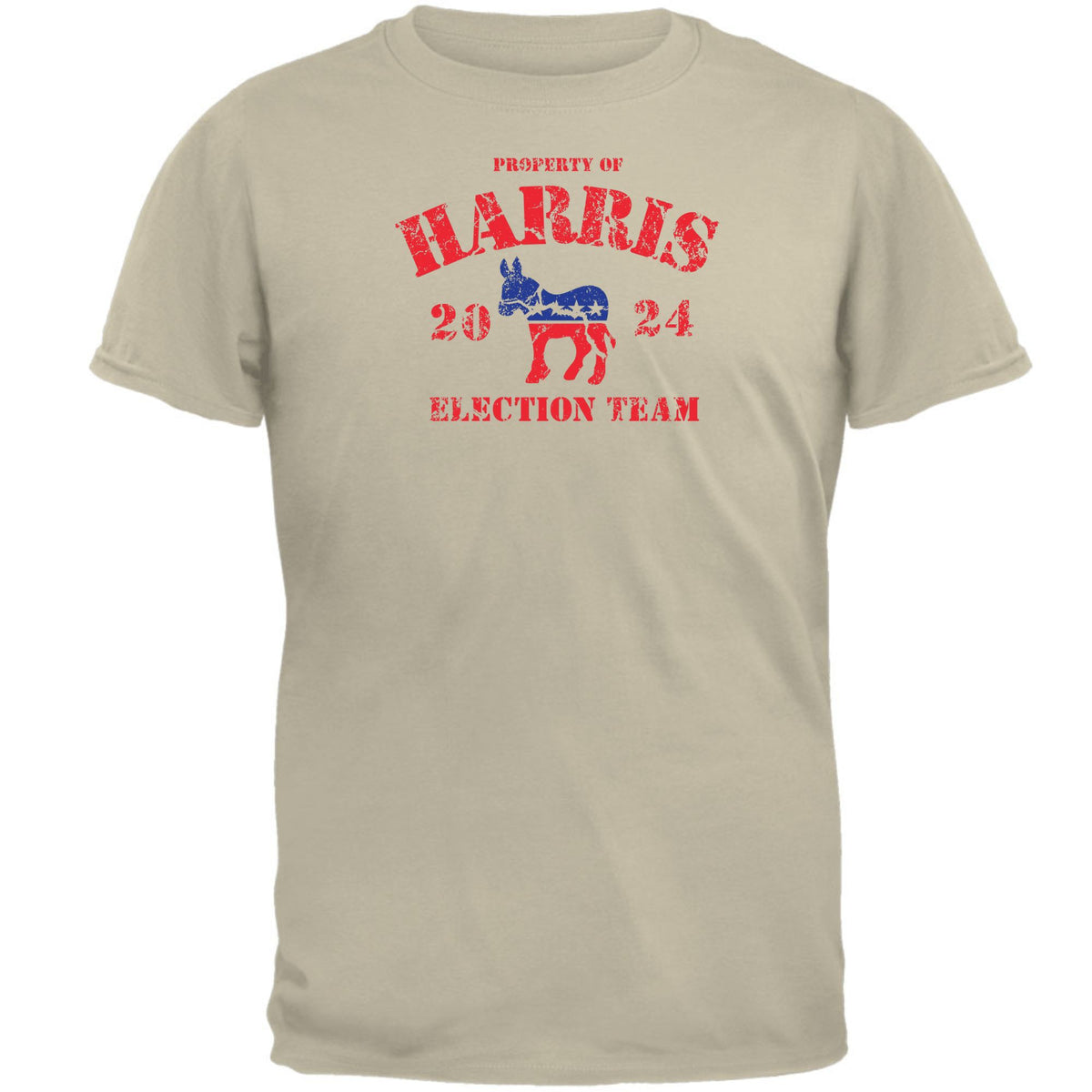 Election 2024 Property of Harris Election 2024 Mens T Shirt Men's T-Shirts Oldglory.com SM Sand 