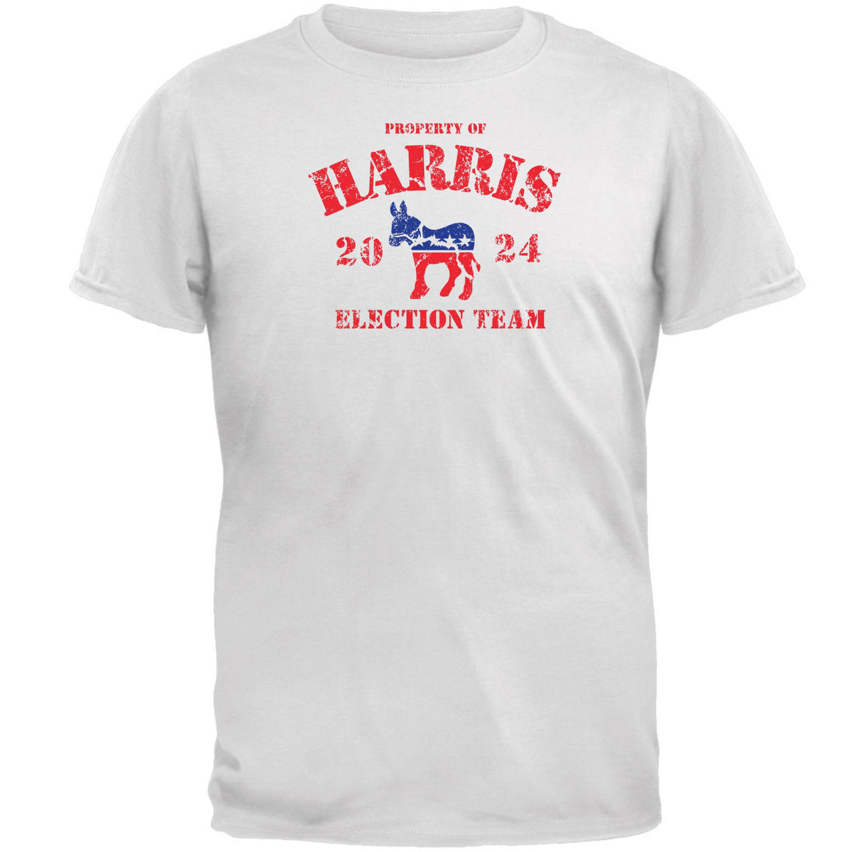 Election 2024 Property of Harris Election 2024 Mens T Shirt Men's T-Shirts Oldglory.com SM White 