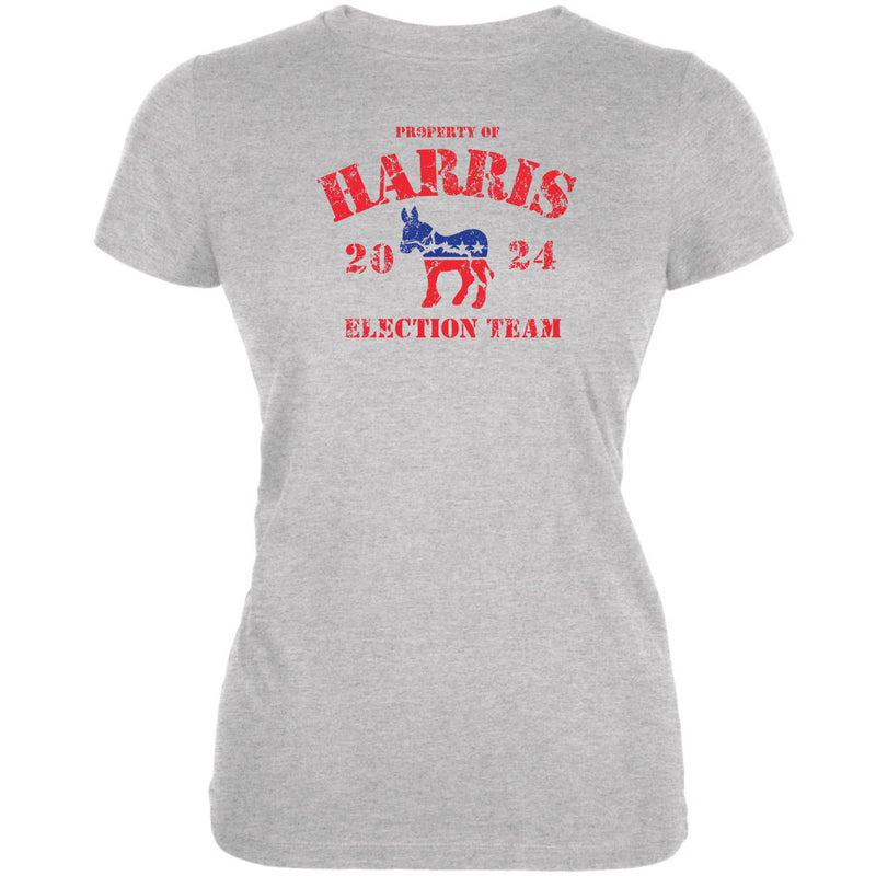 Election 2024 Property of Harris Election 2024 Juniors T Shirt Juniors T-Shirts Oldglory.com SM Heather Grey 