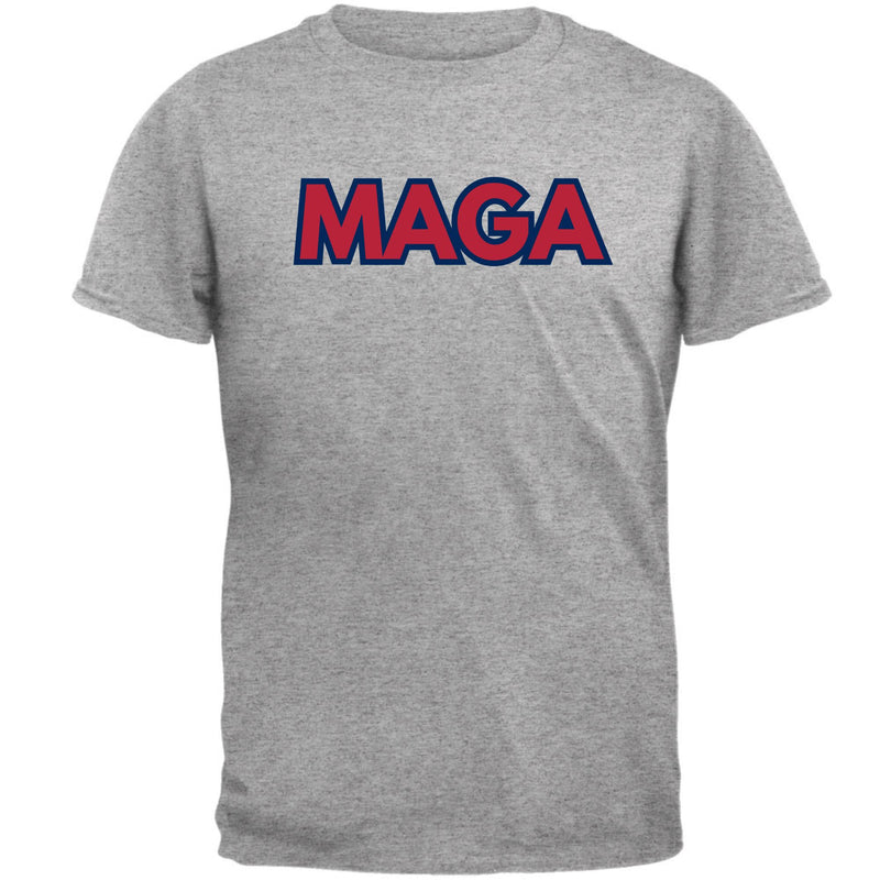 MAGA Donald Trump 47 Vintage Baseball Style Mens T Shirt Men's T-Shirts Oldglory.com SM Heather Grey 