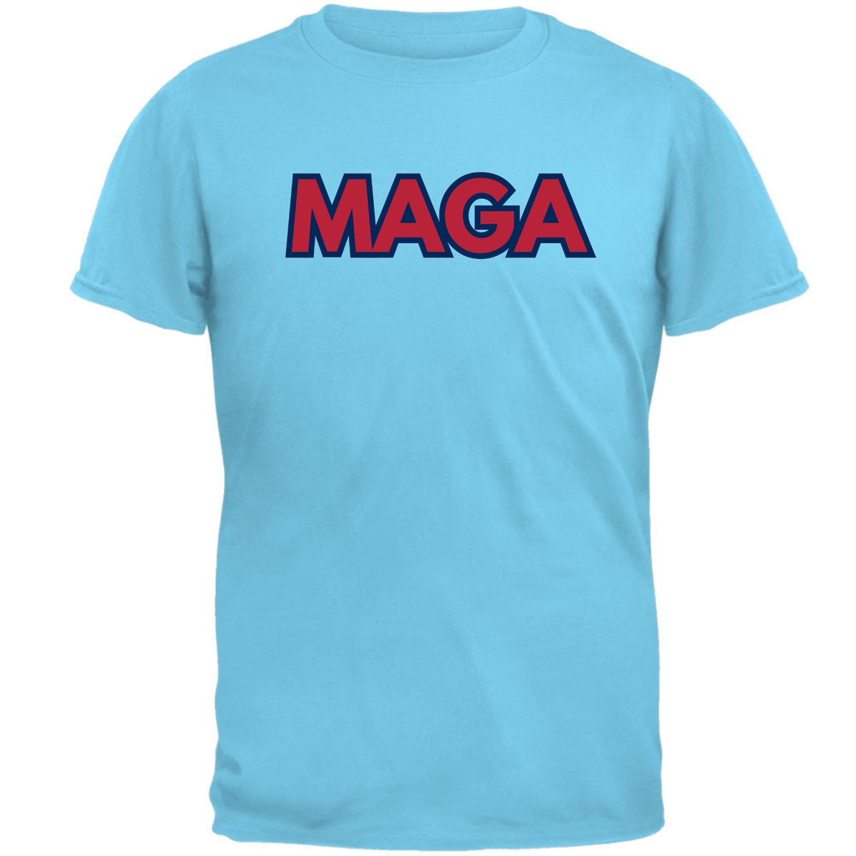 MAGA Donald Trump 47 Vintage Baseball Style Mens T Shirt Men's T-Shirts Oldglory.com SM Sky Blue 