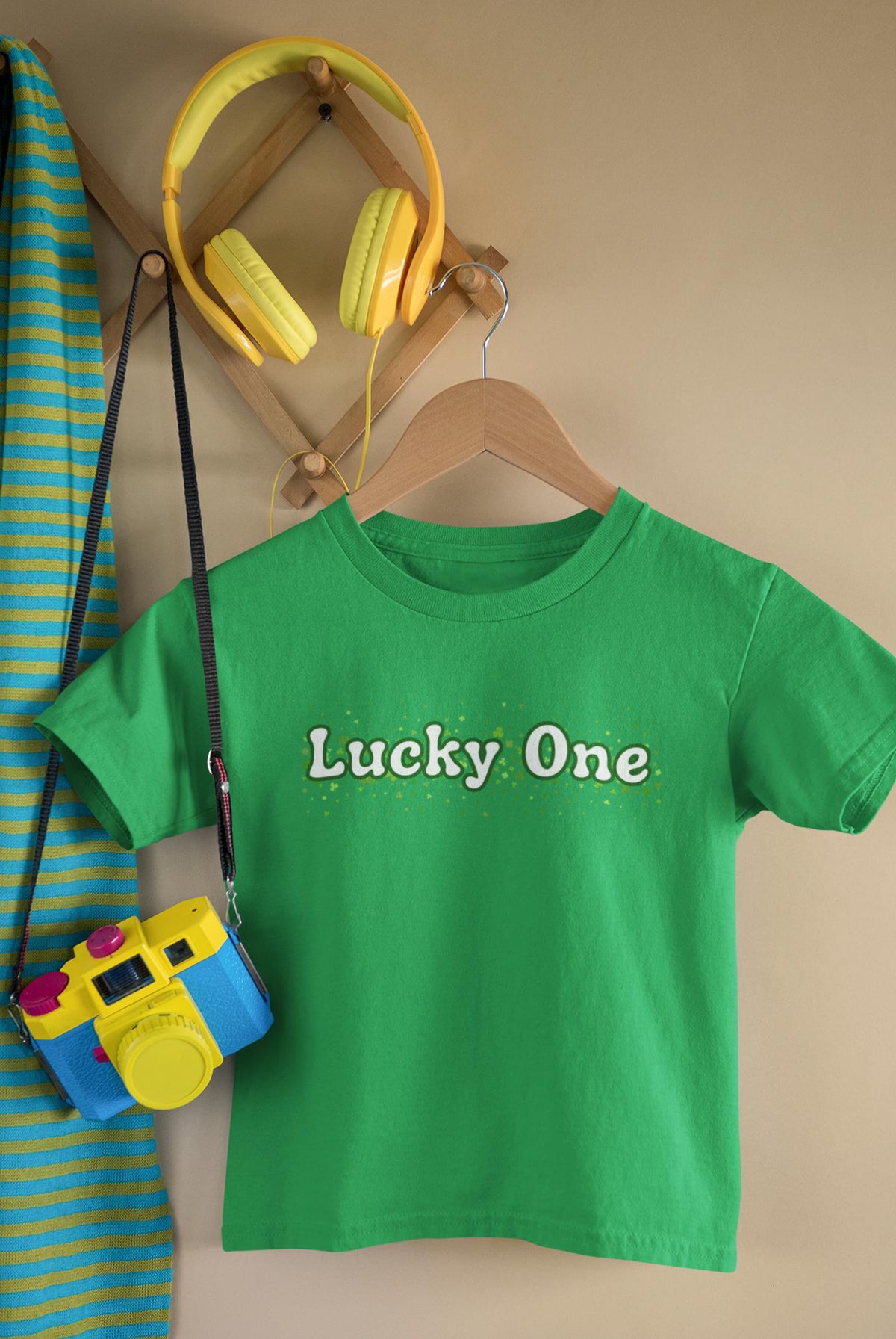 St. Patricks Day Clover Filled Lucky One Youth Short Sleeve T Shirt Youth T-Shirts Oldglory.com