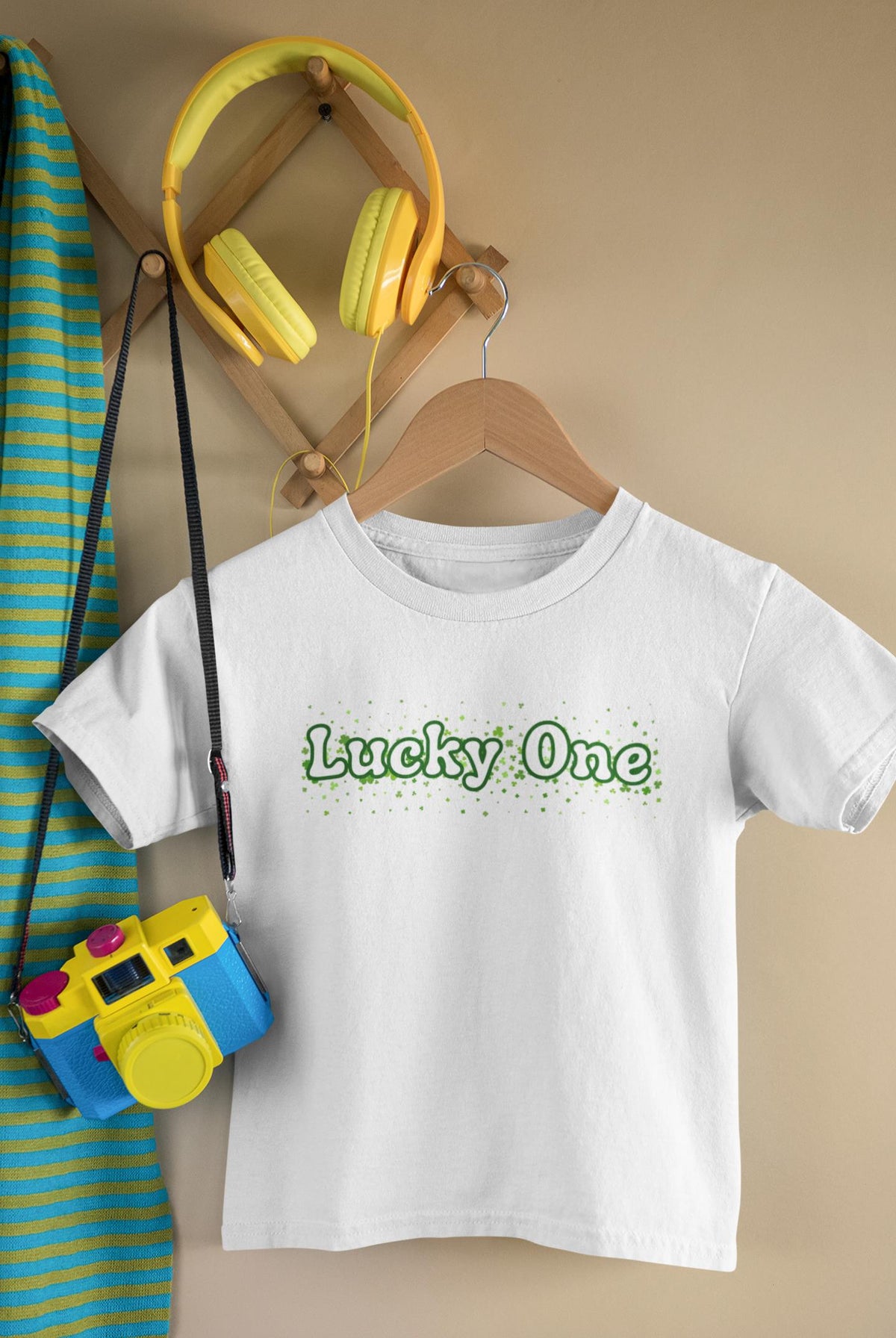 St. Patricks Day Clover Filled Lucky One Youth Short Sleeve T Shirt Youth T-Shirts Oldglory.com