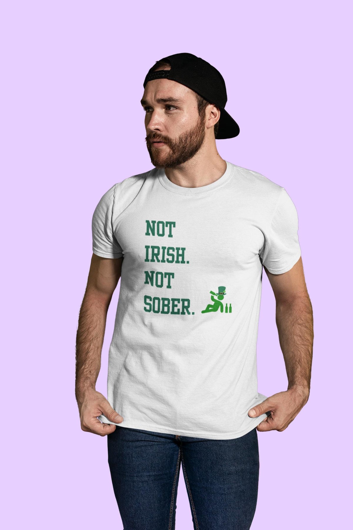 St. Patricks Day Funny Not Irish. Not Sober Mens T Shirt Men's T-Shirts Oldglory.com