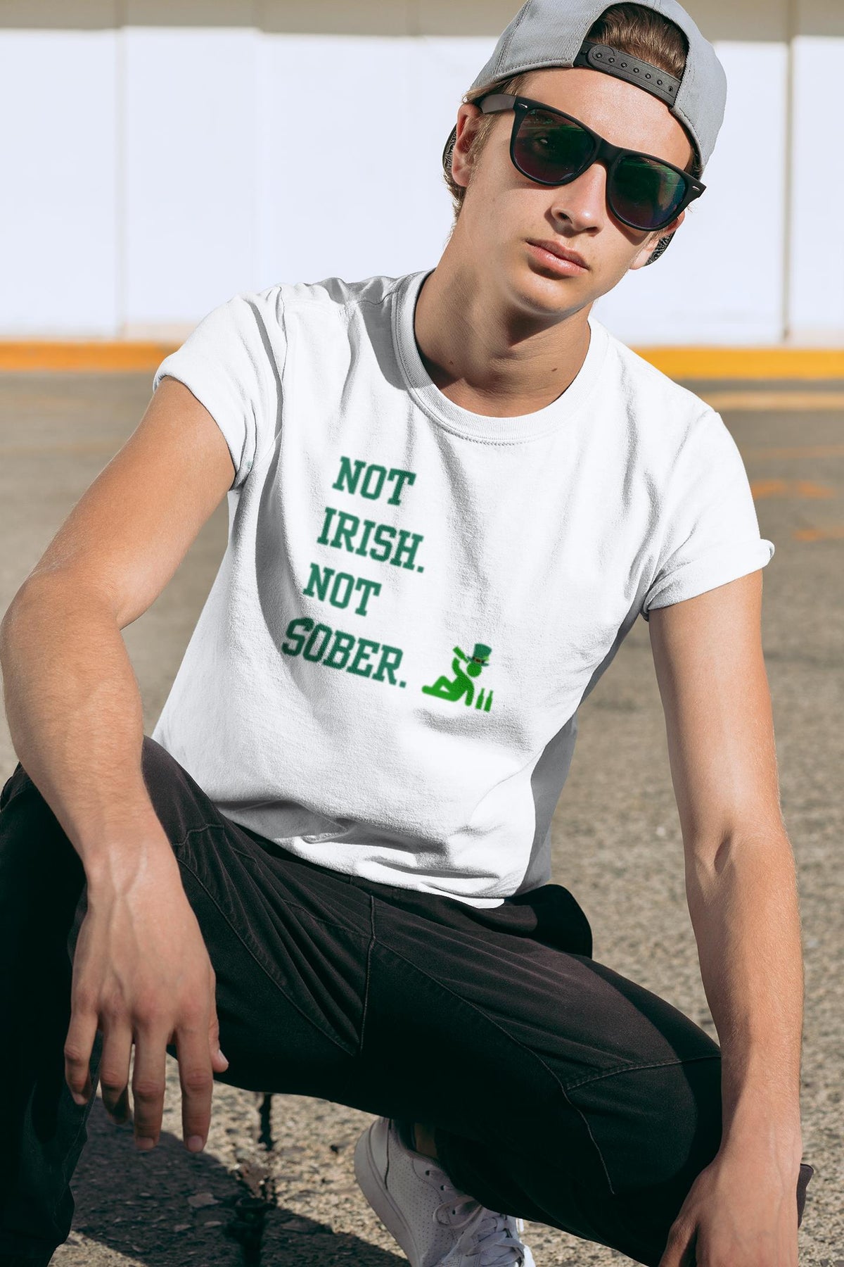 St. Patricks Day Funny Not Irish. Not Sober Mens T Shirt Men's T-Shirts Oldglory.com