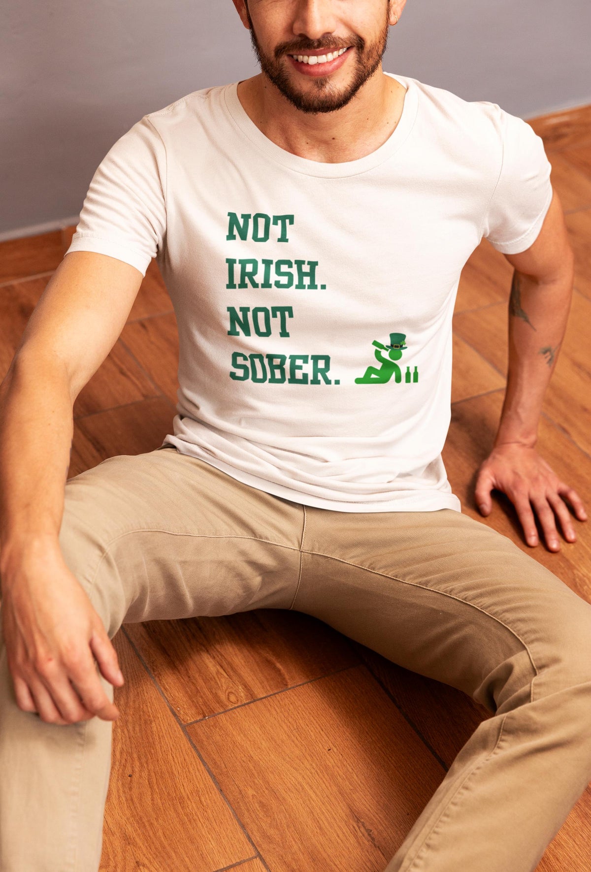 St. Patricks Day Funny Not Irish. Not Sober Mens T Shirt Men's T-Shirts Oldglory.com