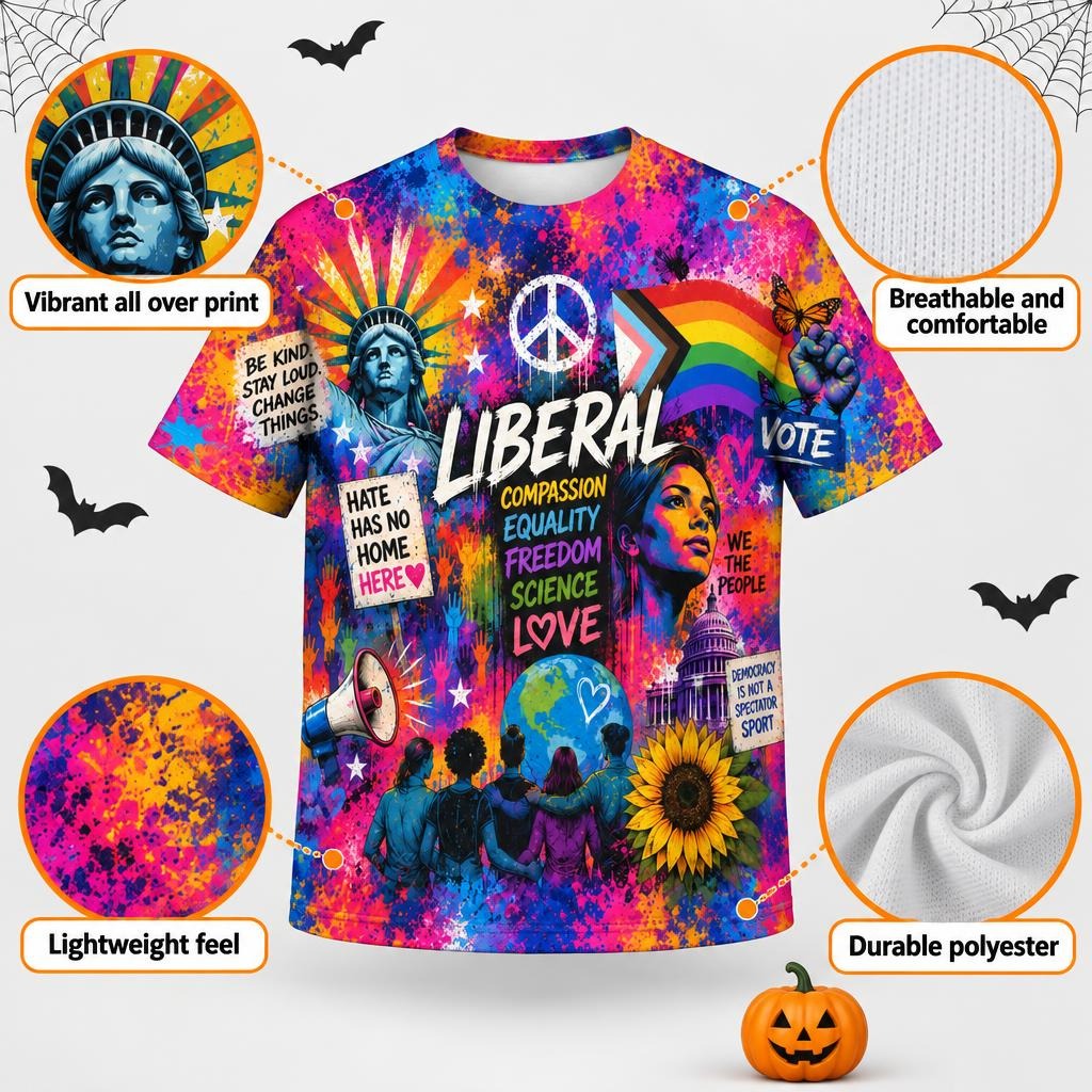 Liberal Pride Collage All Over Men's T-Shirt