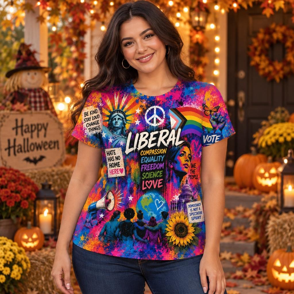 Liberal Pride Collage All Over Women's T-Shirt