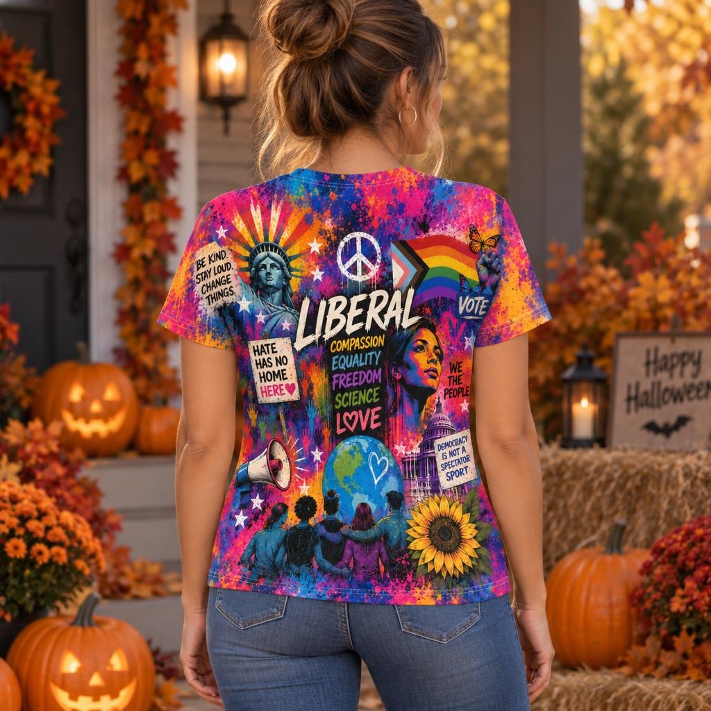 Liberal Pride Collage All Over Women's T-Shirt