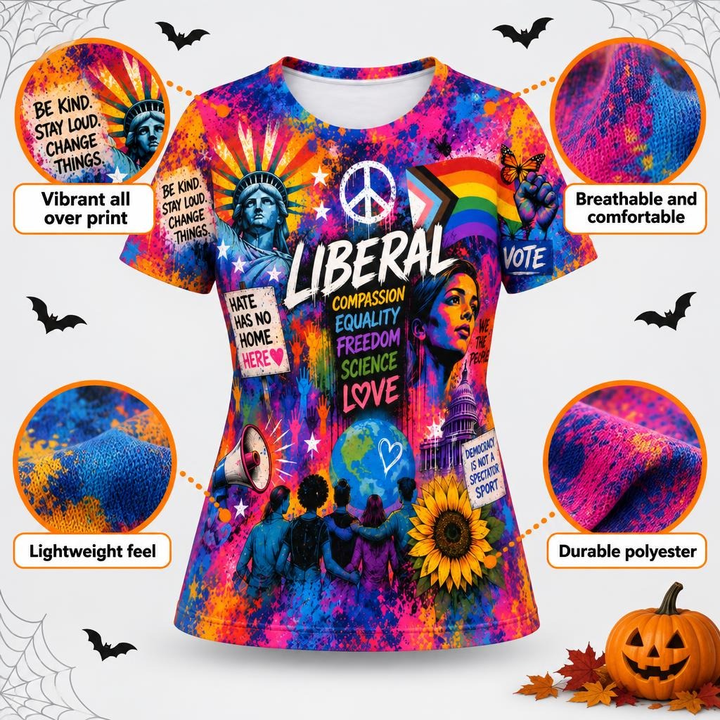 Liberal Pride Collage All Over Women's T-Shirt