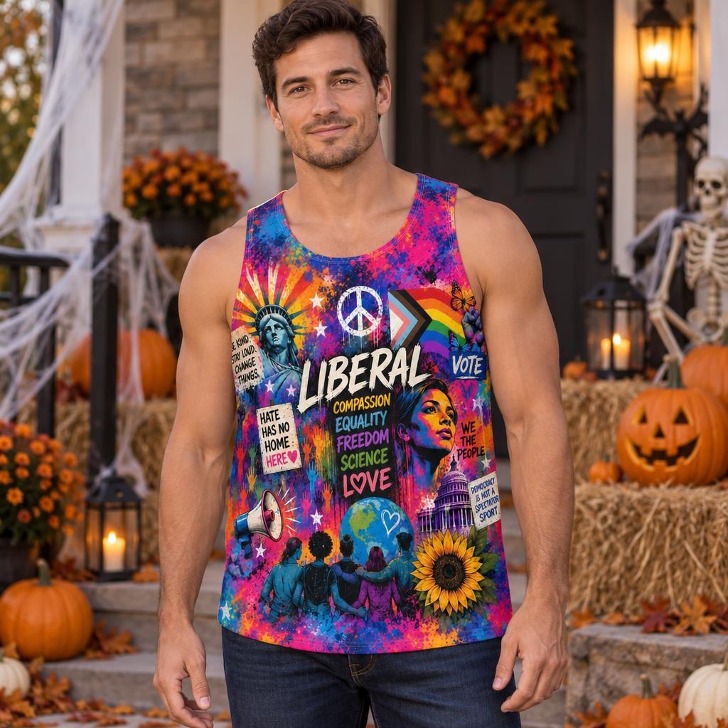 Liberal Pride Collage All Over Men's Tank Top
