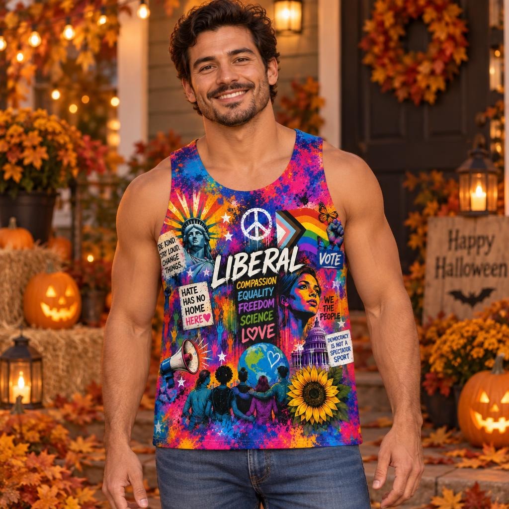 Liberal Pride Collage All Over Men's Tank Top