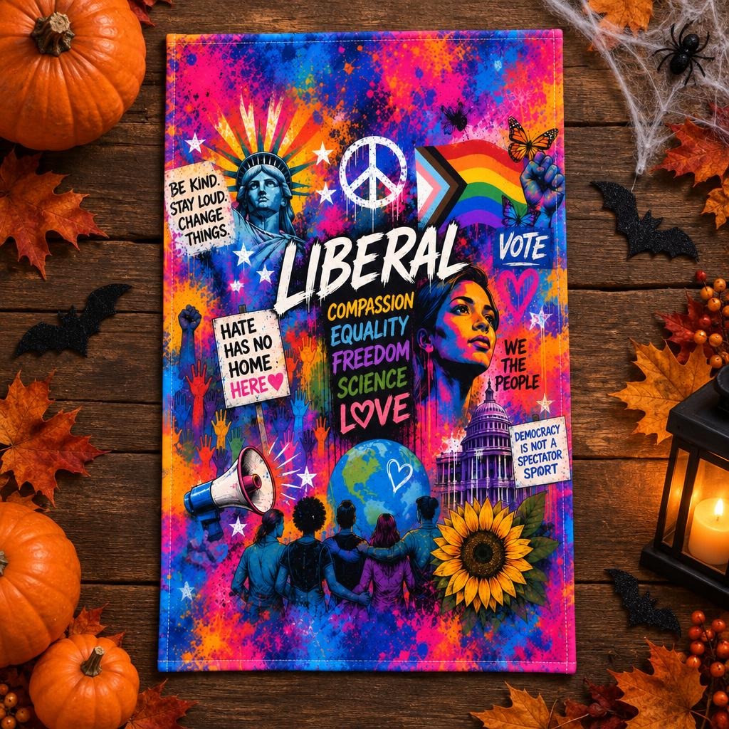 Liberal Pride Collage All Over Sports Towel