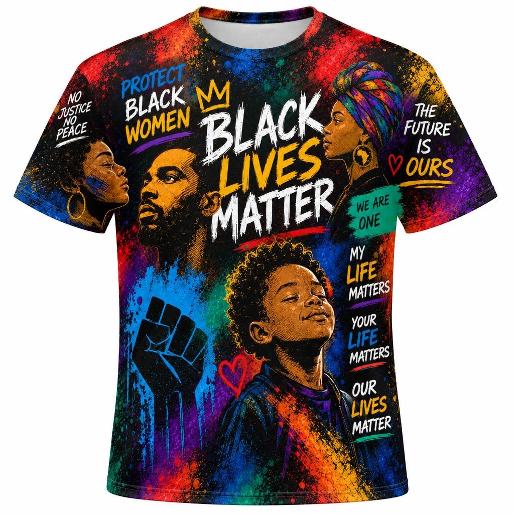 Black Lives Matter Unity Collage All Over Men's T-Shirt