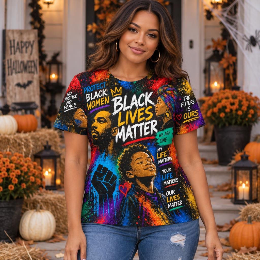 Black Lives Matter Unity Collage All Over Women's T-Shirt