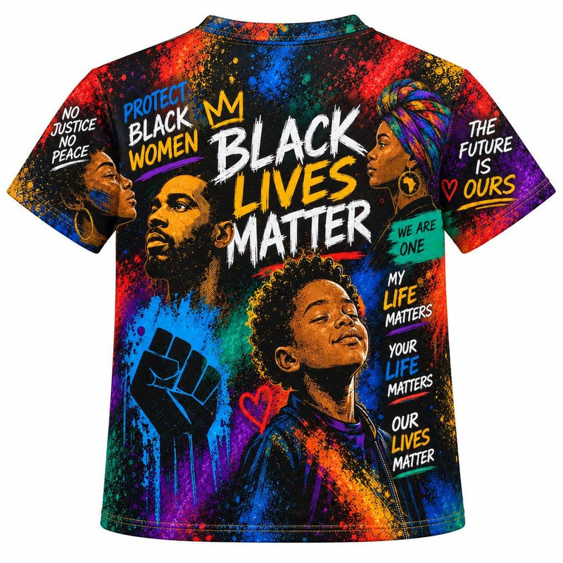 Black Lives Matter Unity Collage All Over Youth T-Shirt Youth T-Shirts Old Glory