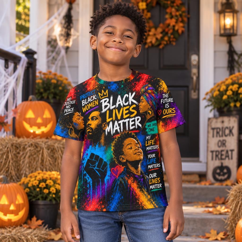 Black Lives Matter Unity Collage All Over Youth T-Shirt
