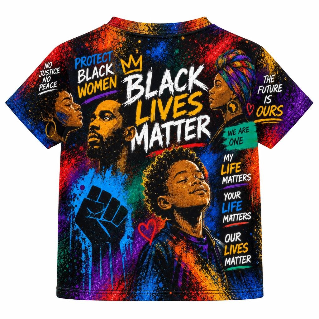 Black Lives Matter Unity Collage All Over Toddler T-Shirt