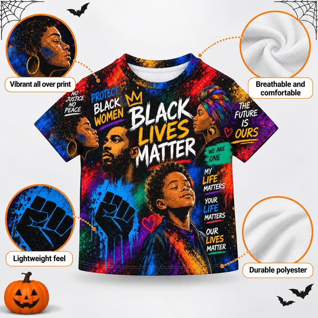 Black Lives Matter Unity Collage All Over Toddler T-Shirt
