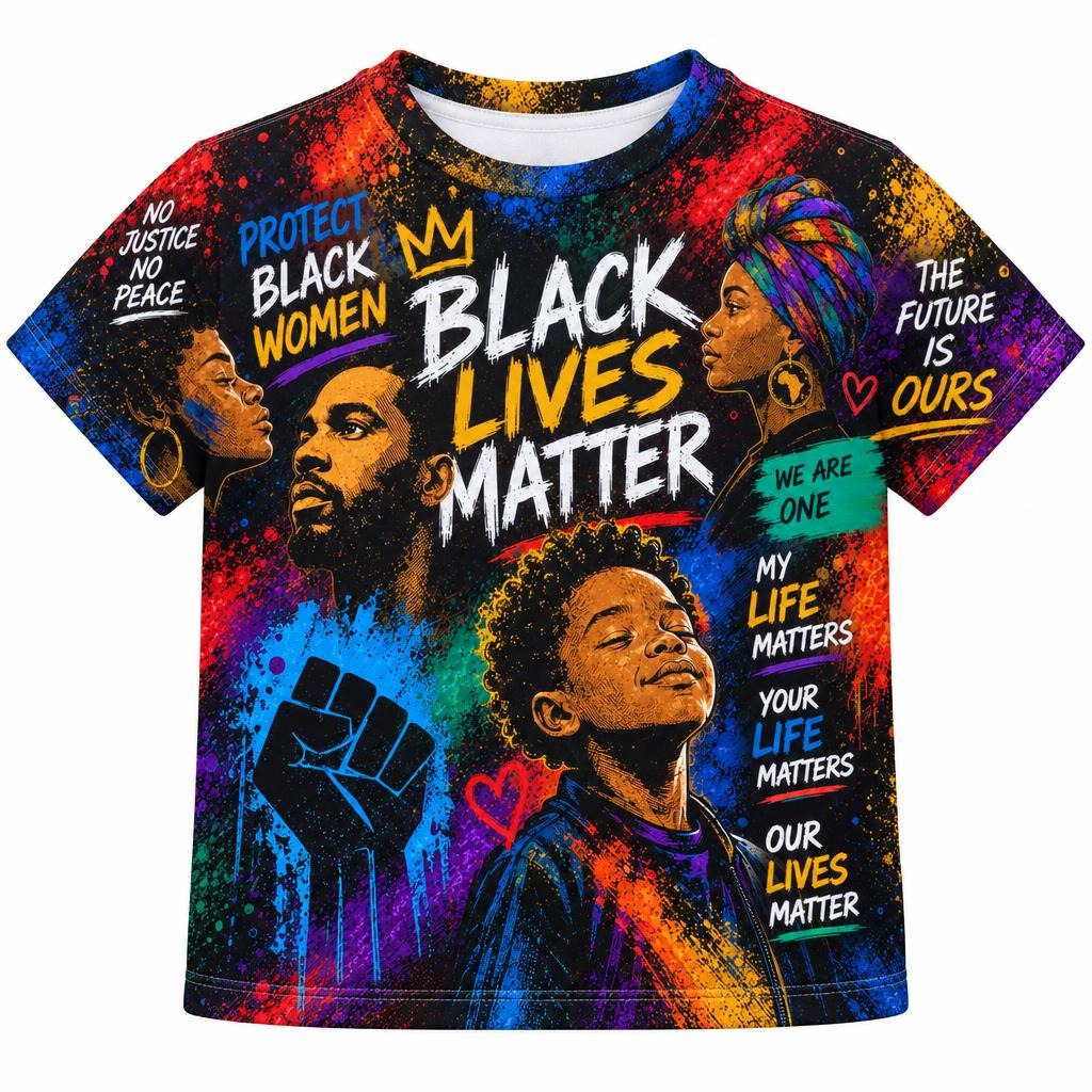 Black Lives Matter Unity Collage All Over Toddler T-Shirt