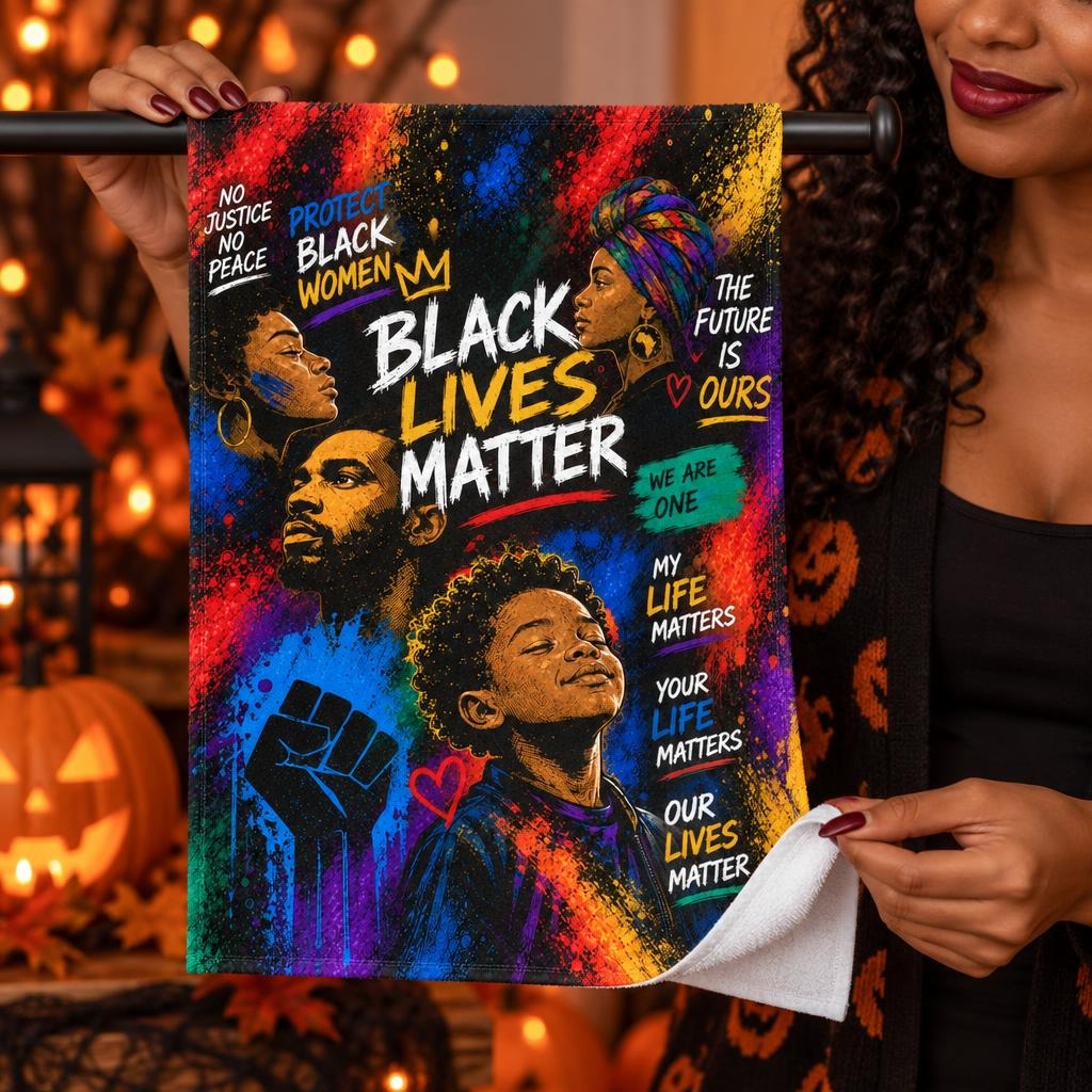 Black Lives Matter Unity Collage All Over Sports Towel