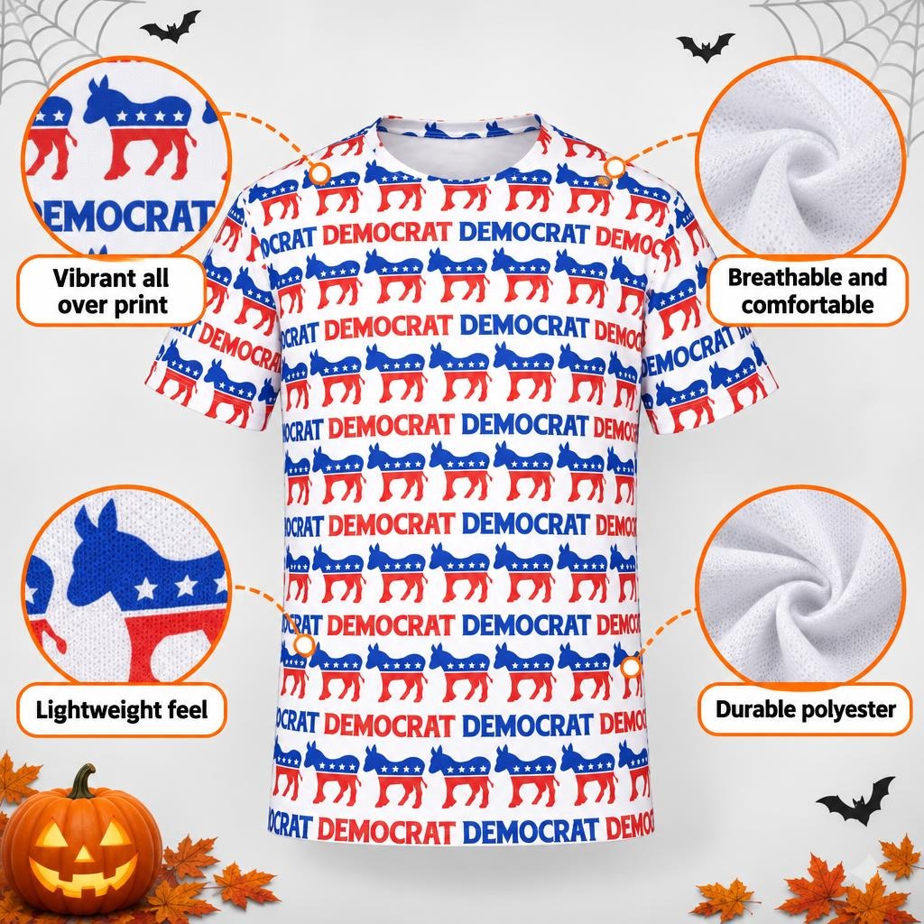 Democratic Donkey Pattern All Over Men's T-Shirt