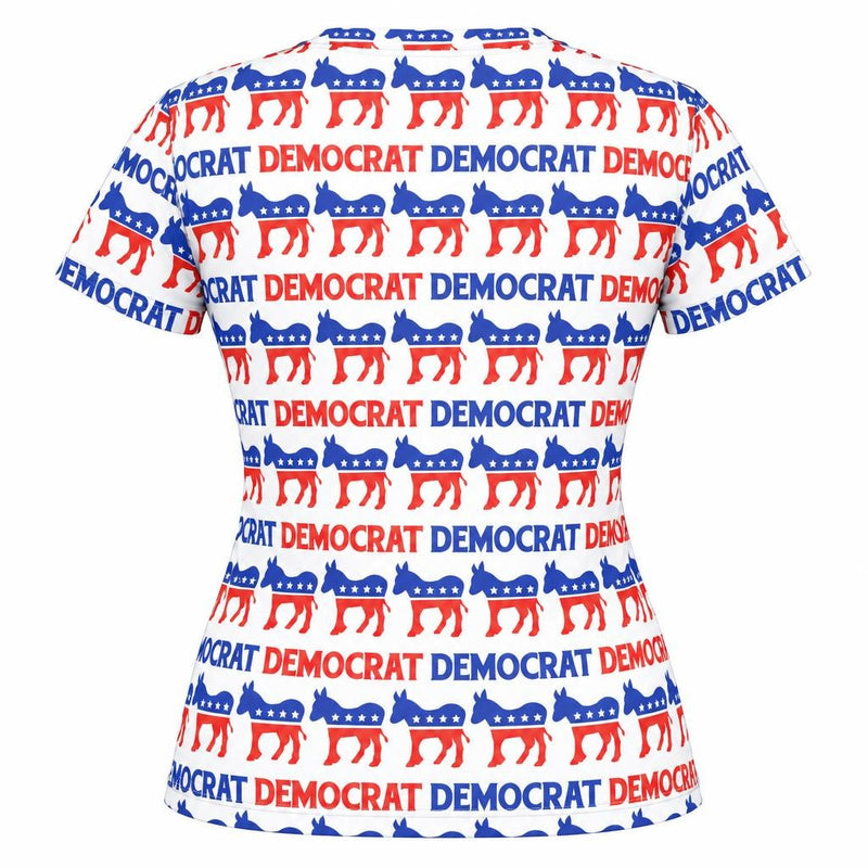 Democratic Donkey Pattern All Over Women's T-Shirt Women's T-Shirts Old Glory