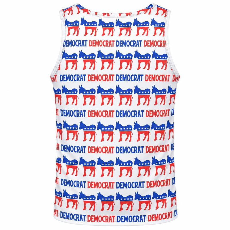 Democratic Donkey Pattern All Over Men's Tank Top Men's Tank Tops Old Glory