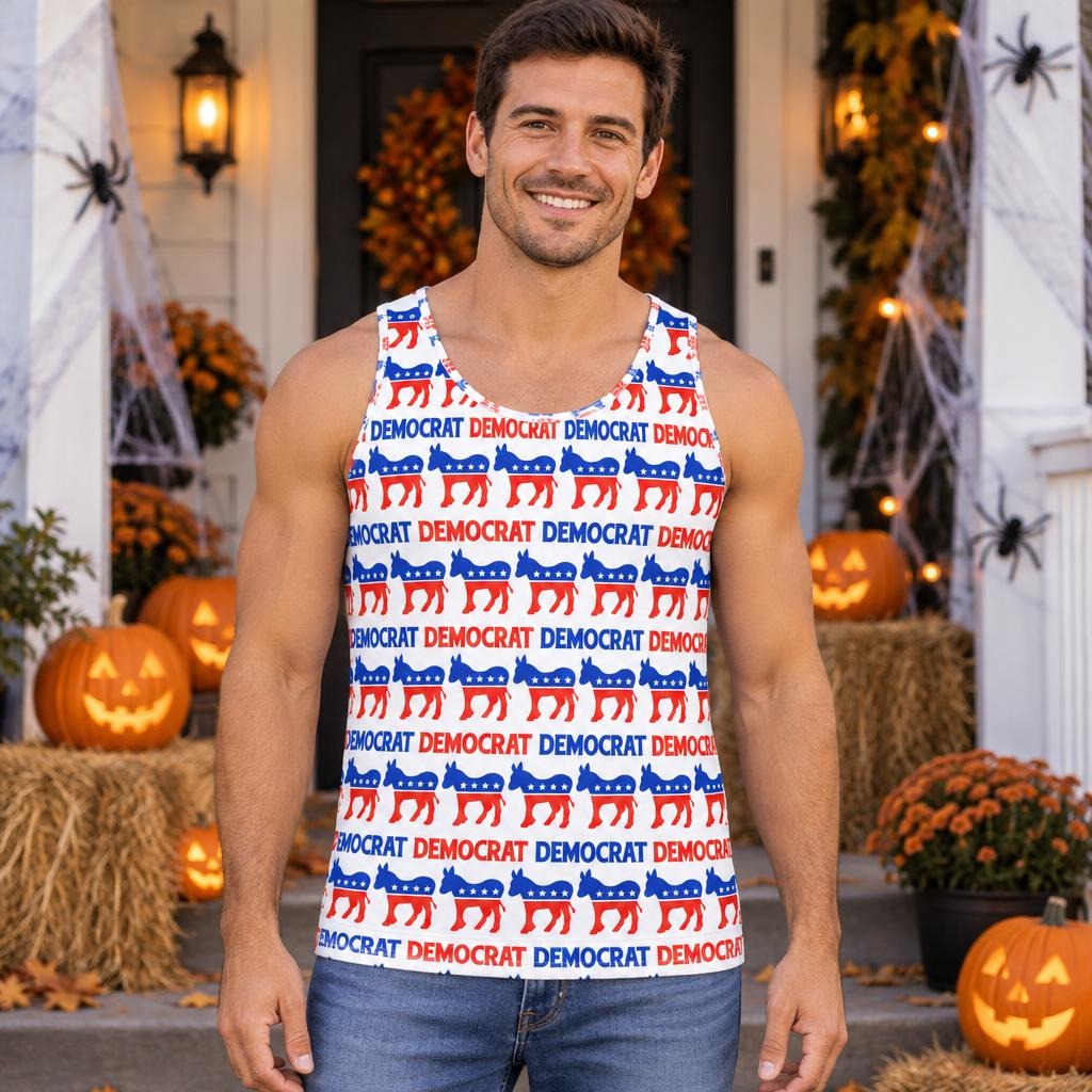 Democratic Donkey Pattern All Over Men's Tank Top