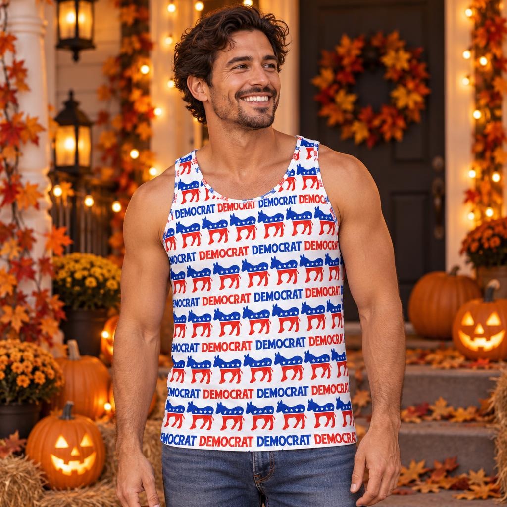 Democratic Donkey Pattern All Over Men's Tank Top