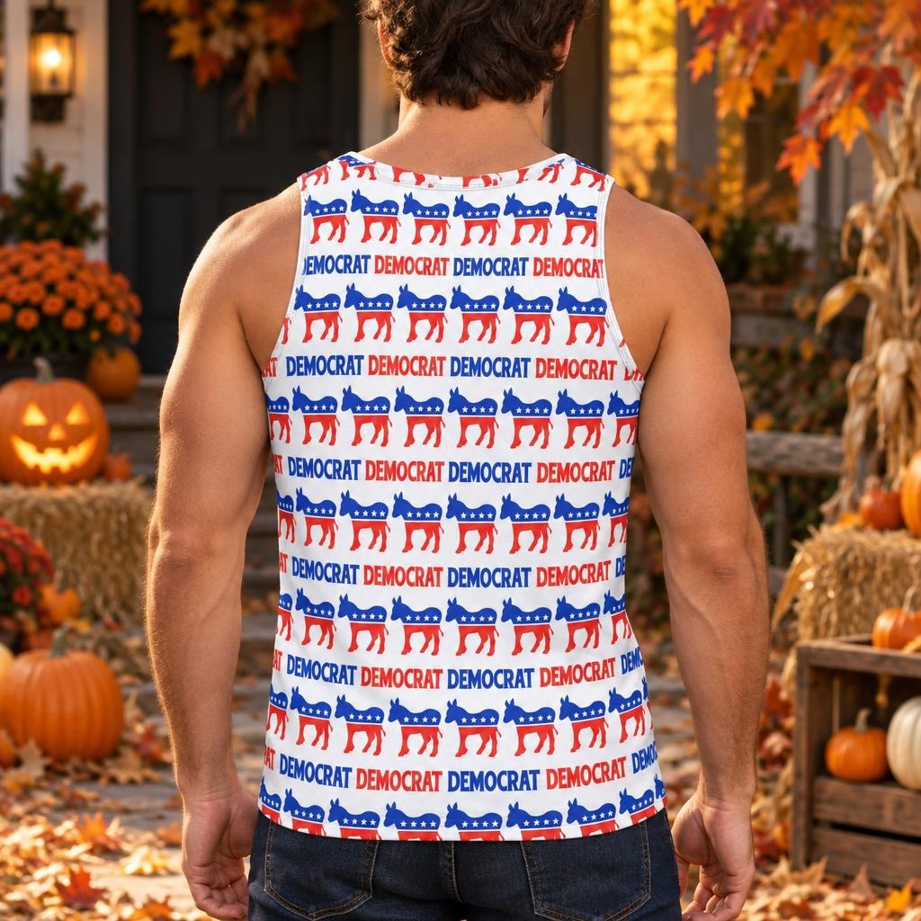 Democratic Donkey Pattern All Over Men's Tank Top