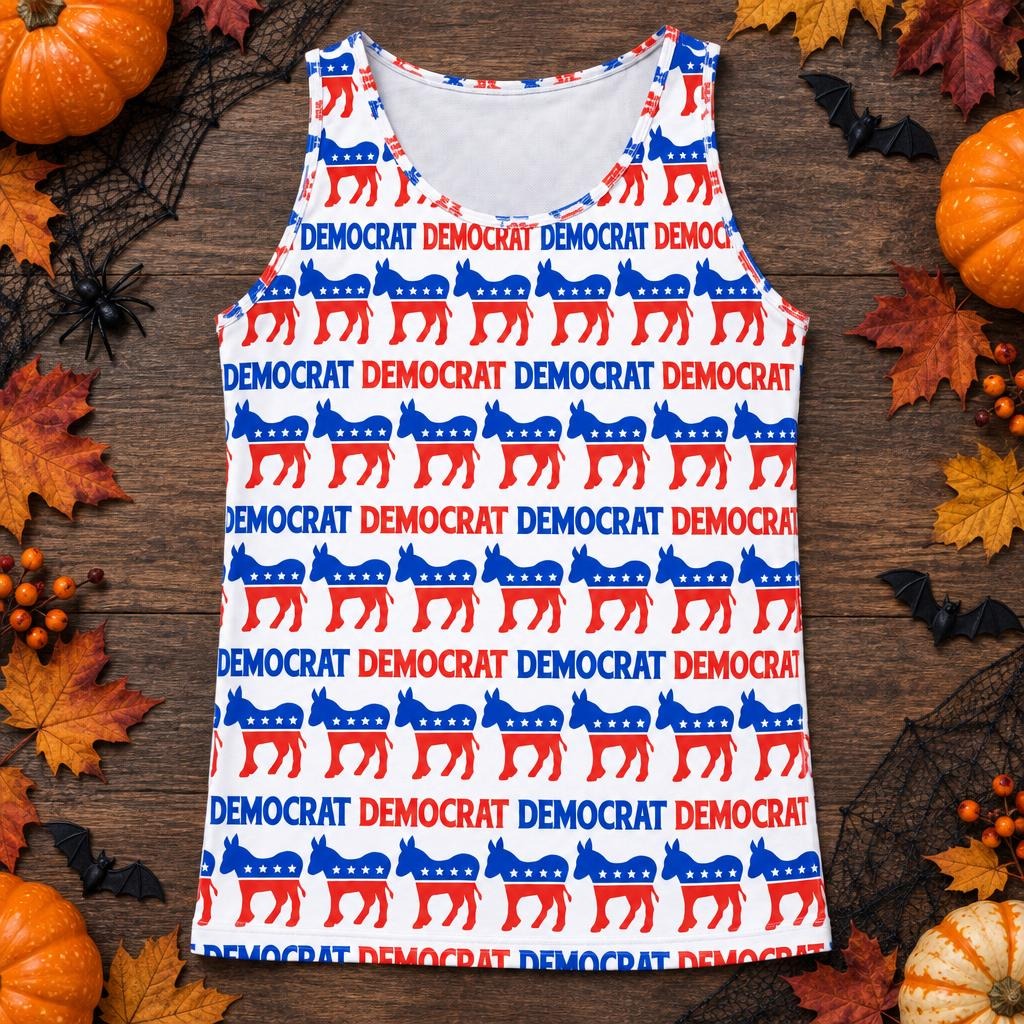 Democratic Donkey Pattern All Over Men's Tank Top
