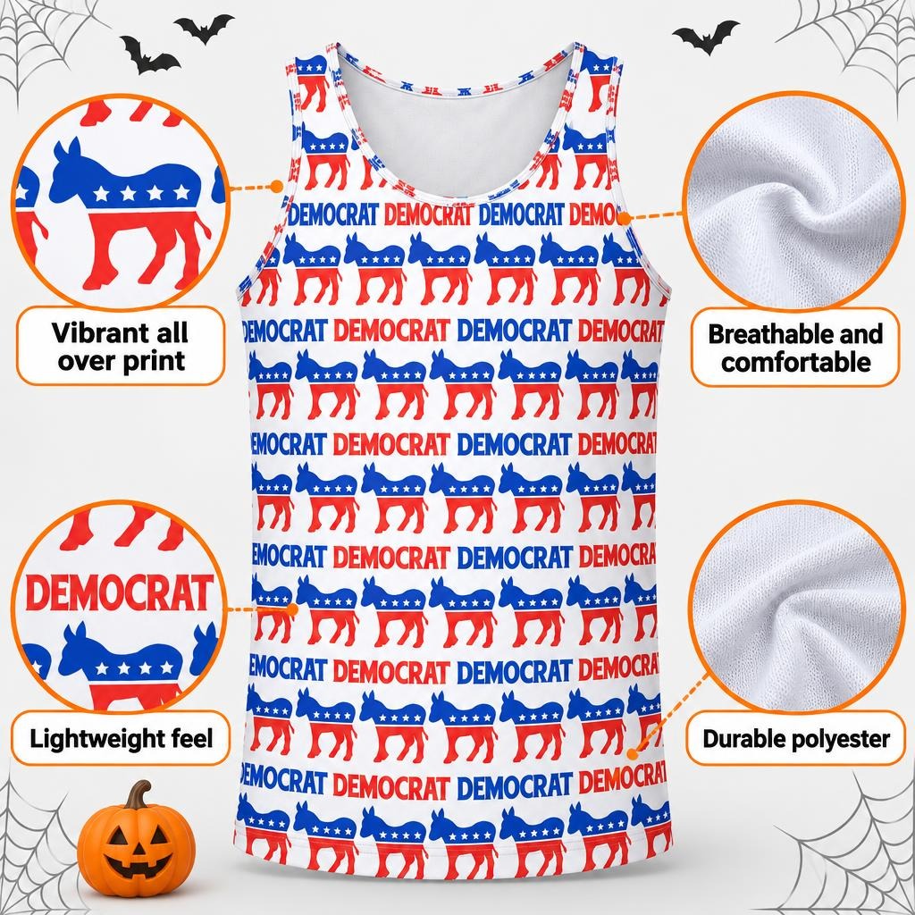 Democratic Donkey Pattern All Over Men's Tank Top