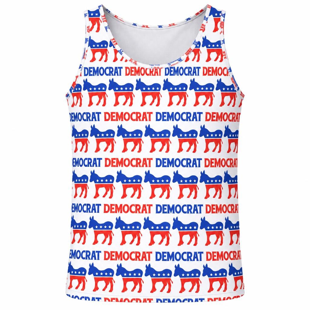Democratic Donkey Pattern All Over Men's Tank Top