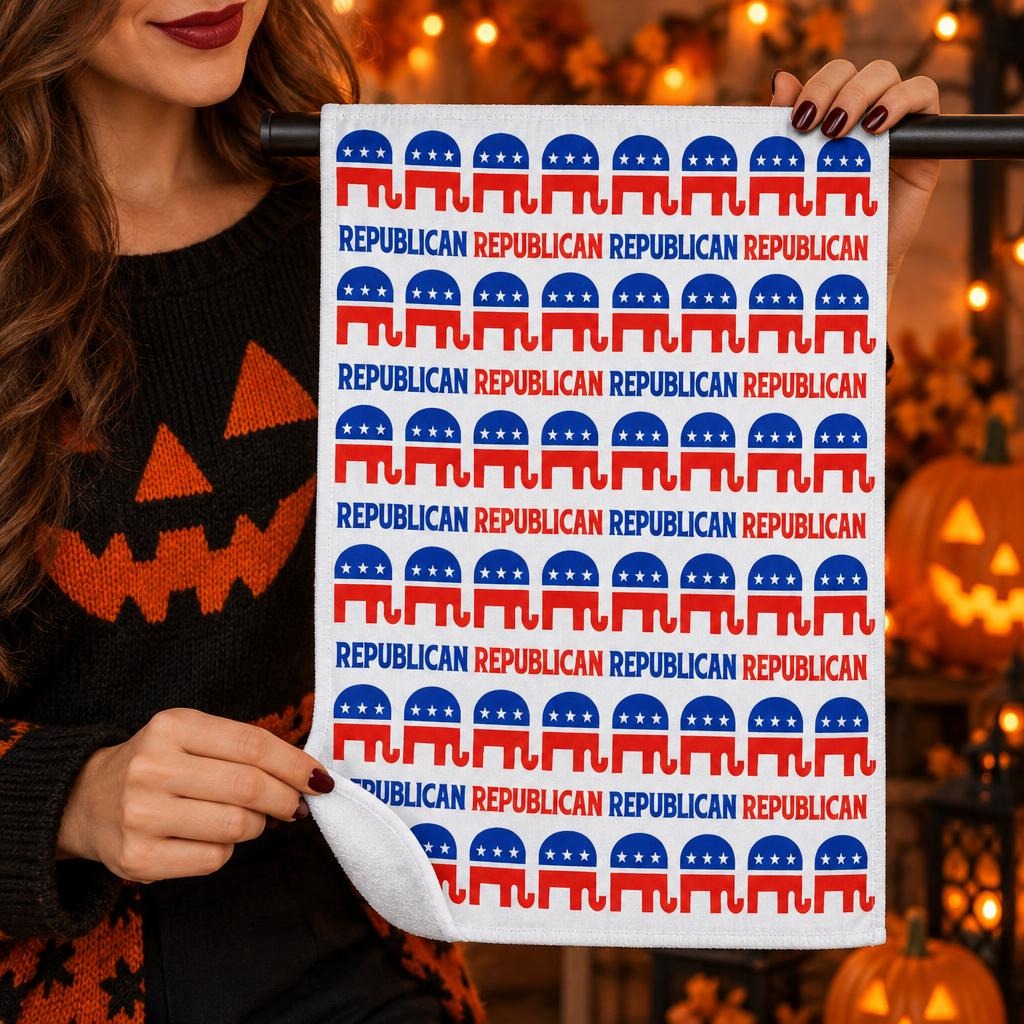 Republican Elephant Pattern All Over Sports Towel