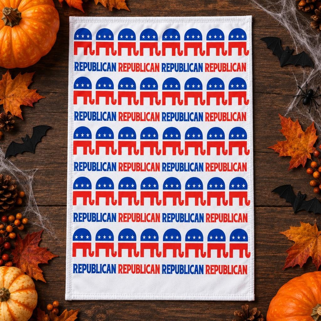 Republican Elephant Pattern All Over Sports Towel