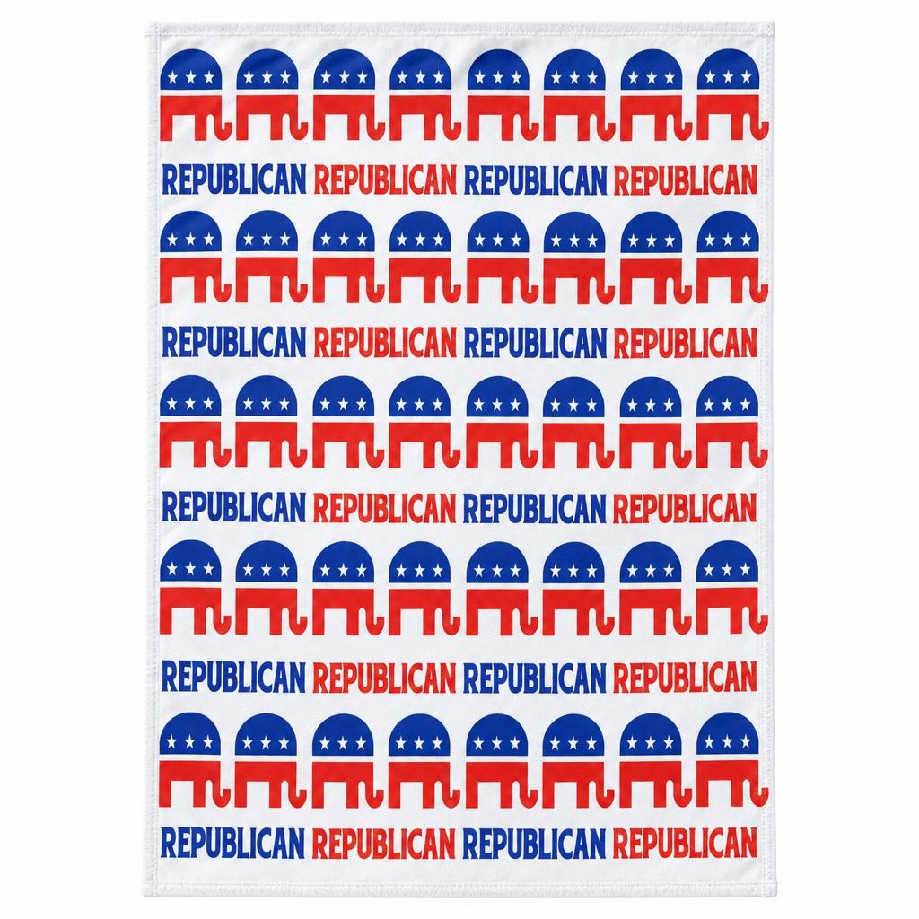 Republican Elephant Pattern All Over Sports Towel