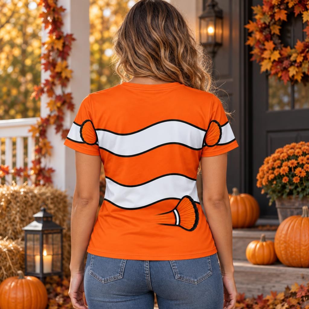 Orange Clownfish Costume All Over Women's T-Shirt