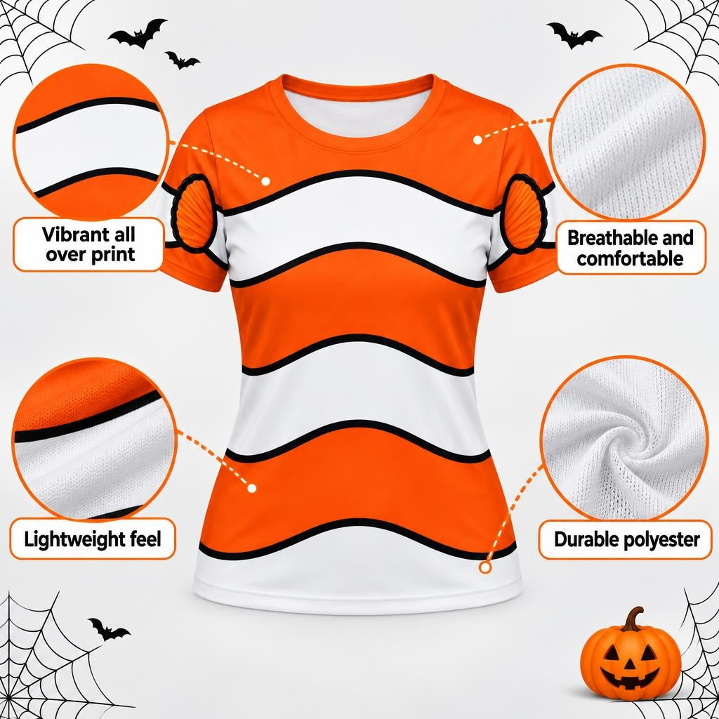 Orange Clownfish Costume All Over Women's T-Shirt