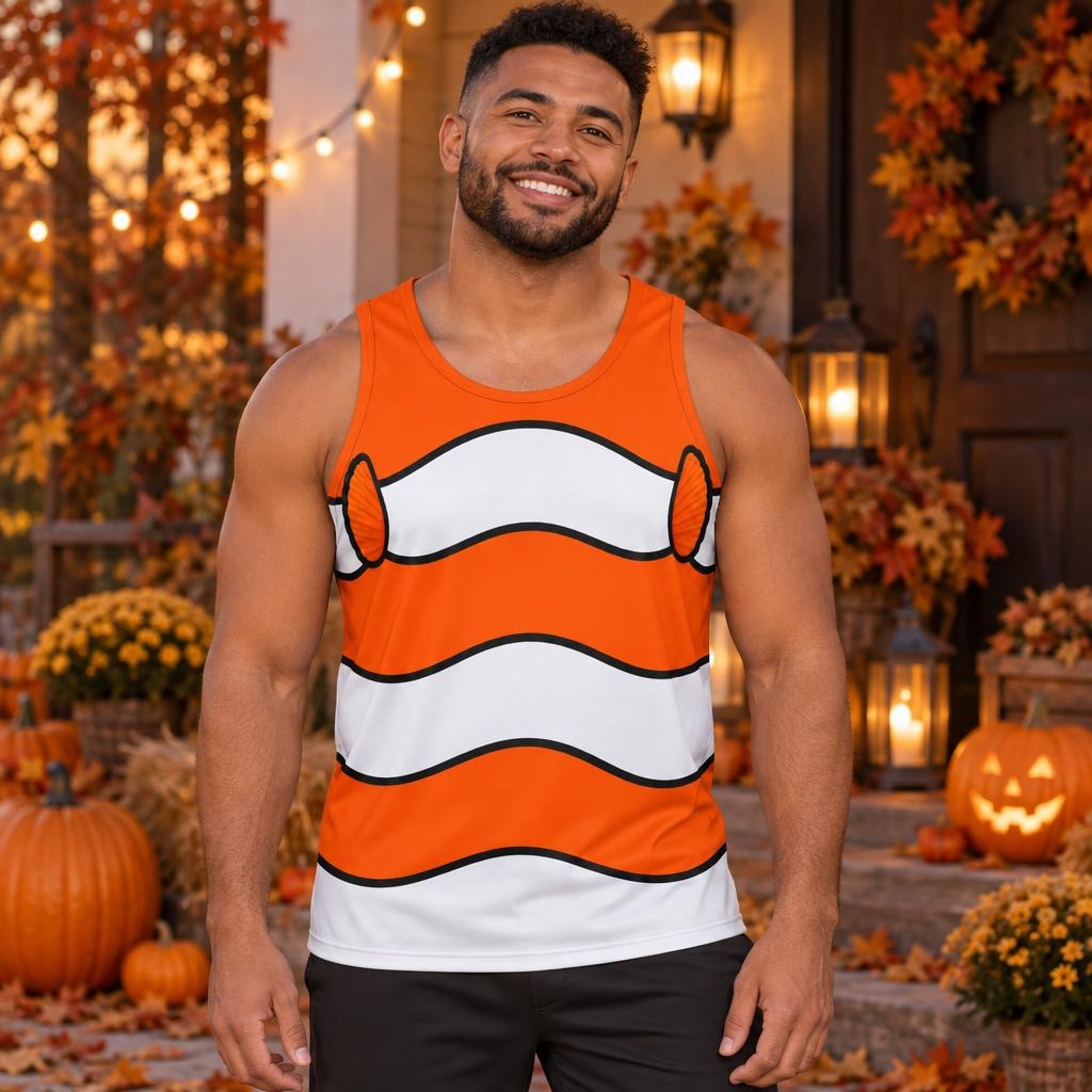 Orange Clownfish Costume All Over Men's Tank Top