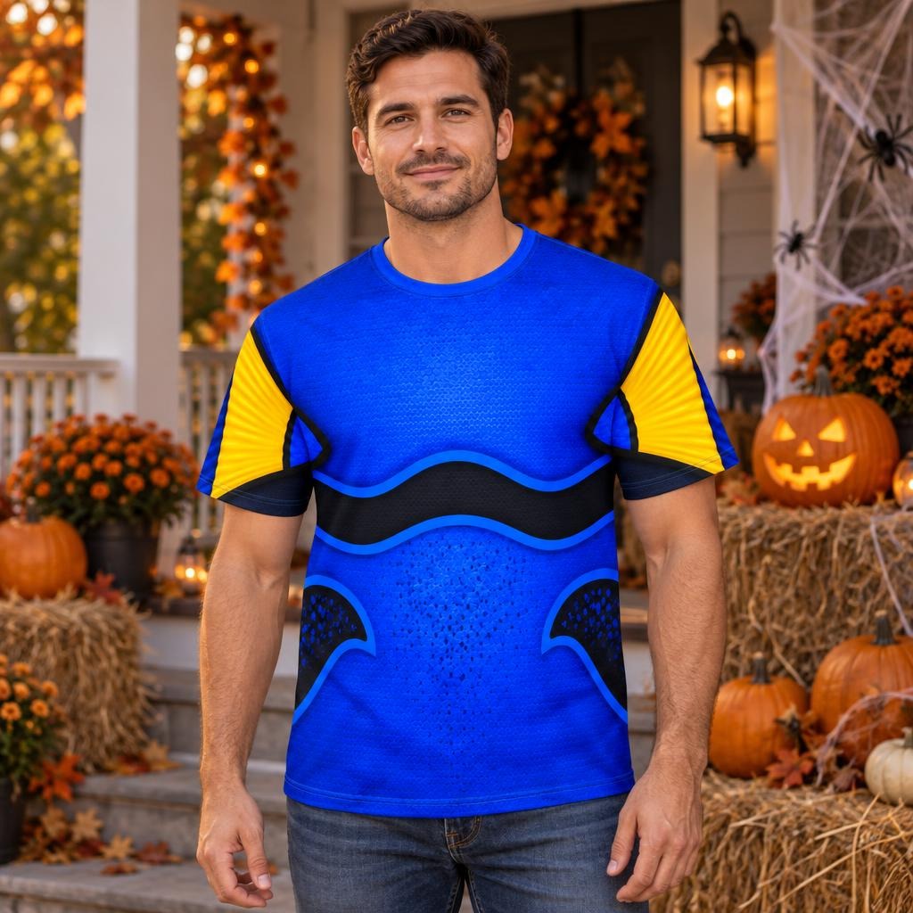 Blue Tang Fish Costume All Over Men's T-Shirt