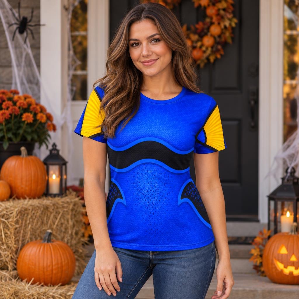 Blue Tang Fish Costume All Over Women's T-Shirt