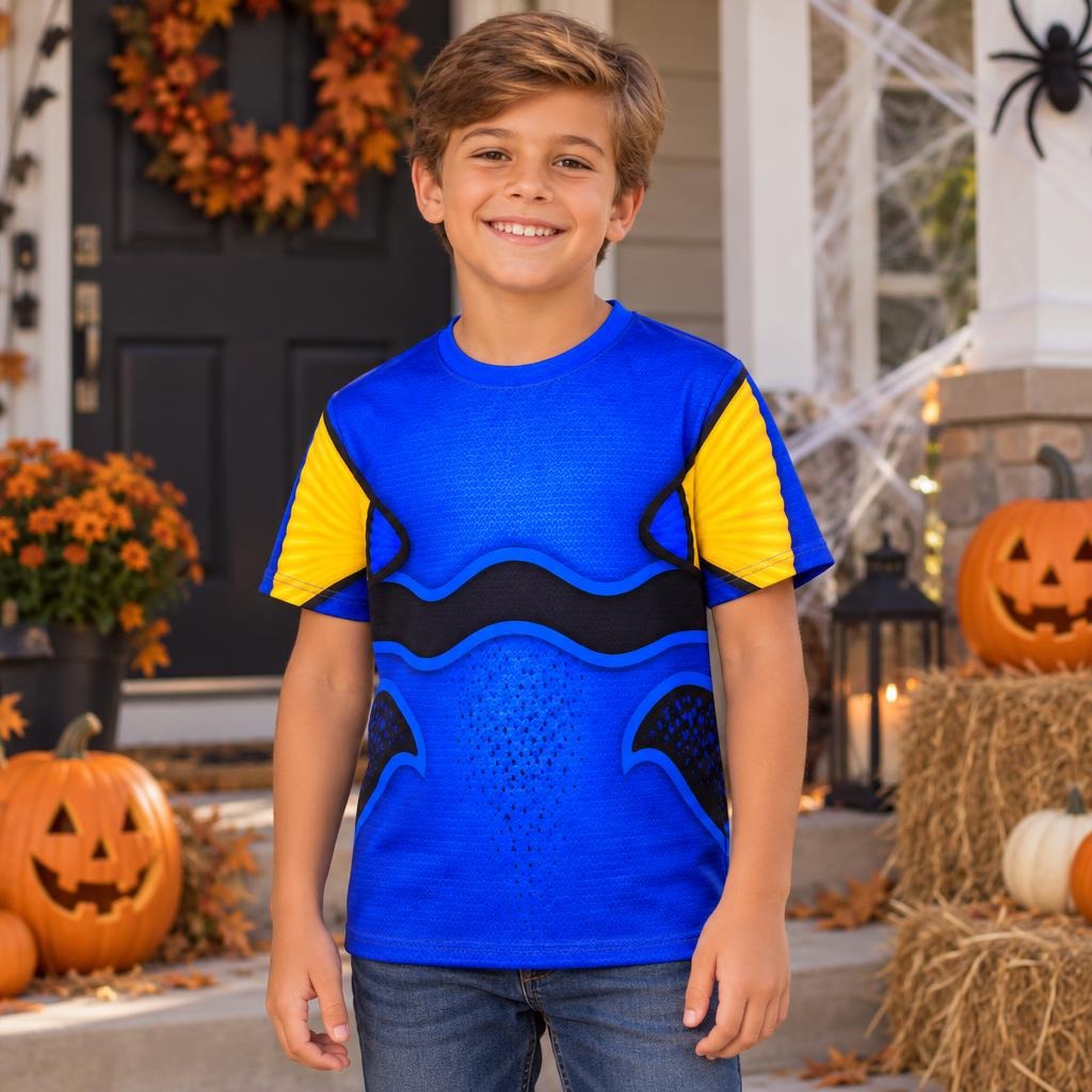Blue Tang Fish Costume All Over Youth T-Shirt