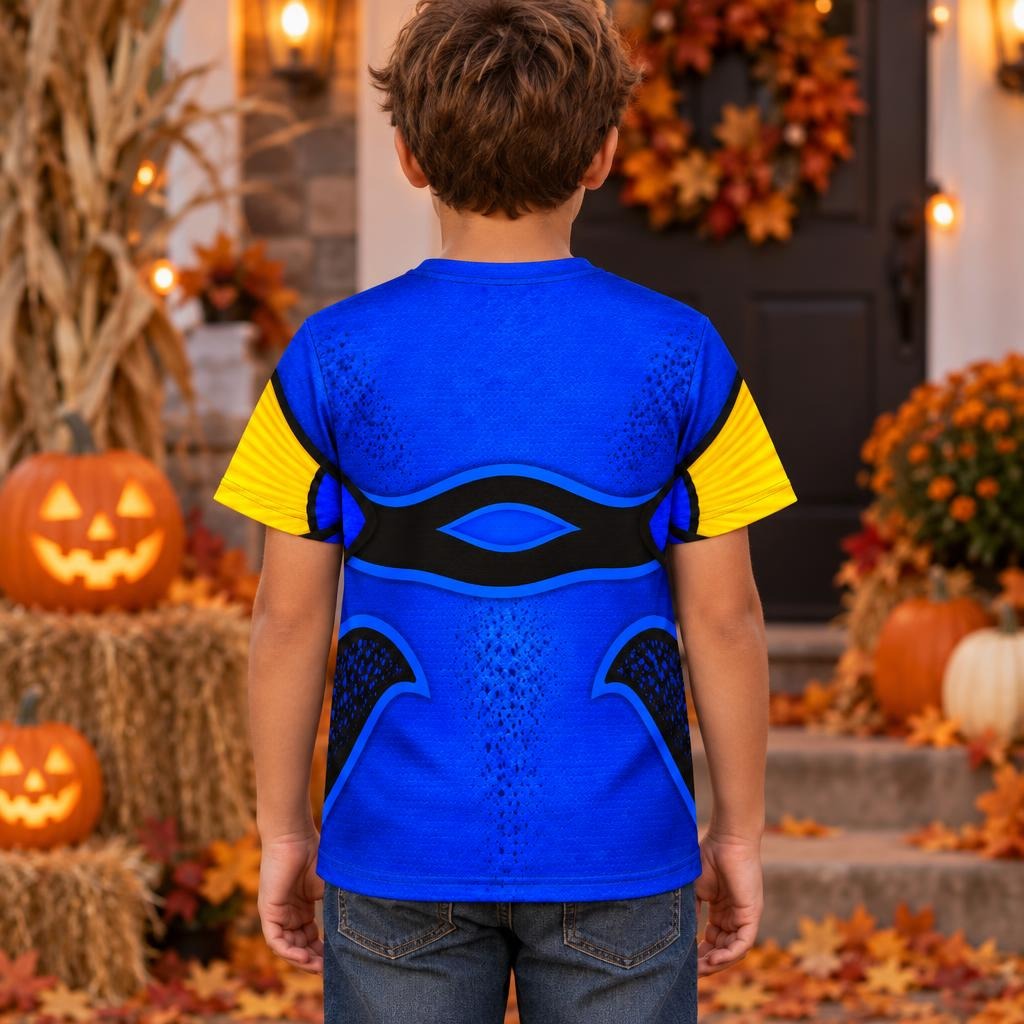 Blue Tang Fish Costume All Over Youth T-Shirt
